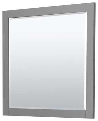 36" Single Bathroom Vanity, Dark Gray, Nickel Trim, 34" Mirror