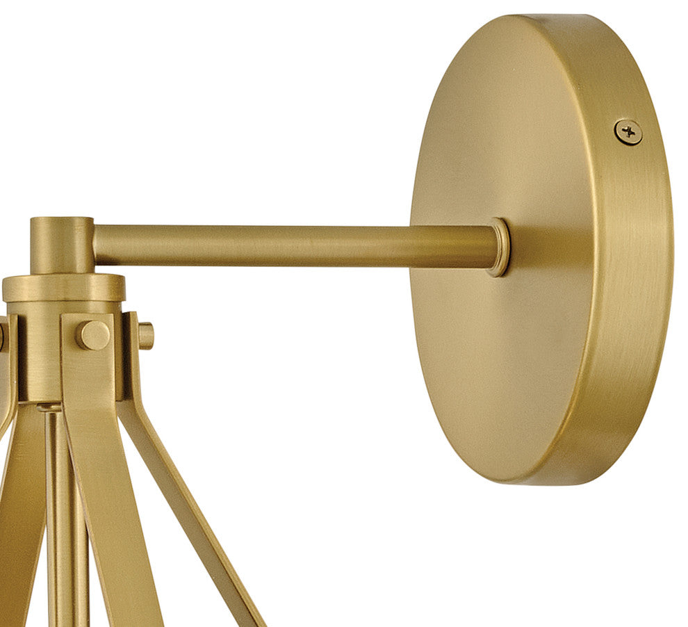 Lark Colby Small Single Light Sconce, Lacquered Brass