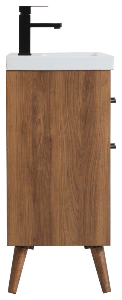 Beatrice 18" Bathroom Vanity, Walnut Brown