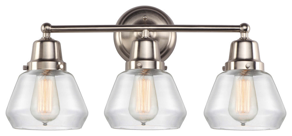 Innovations 623-3W-SN-G172 3-Light Bath Vanity Light, Brushed Satin Nickel