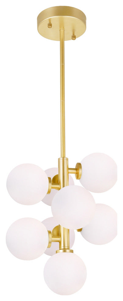Arya 8 Light Pendant With Satin Gold Finish