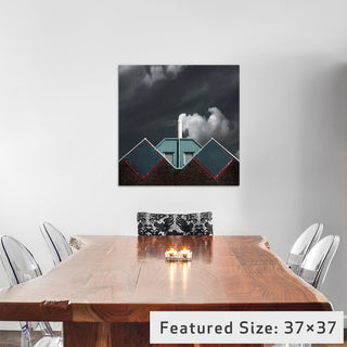 "The Cloud Factory" by Gilbert Claes, 18x18x1.5