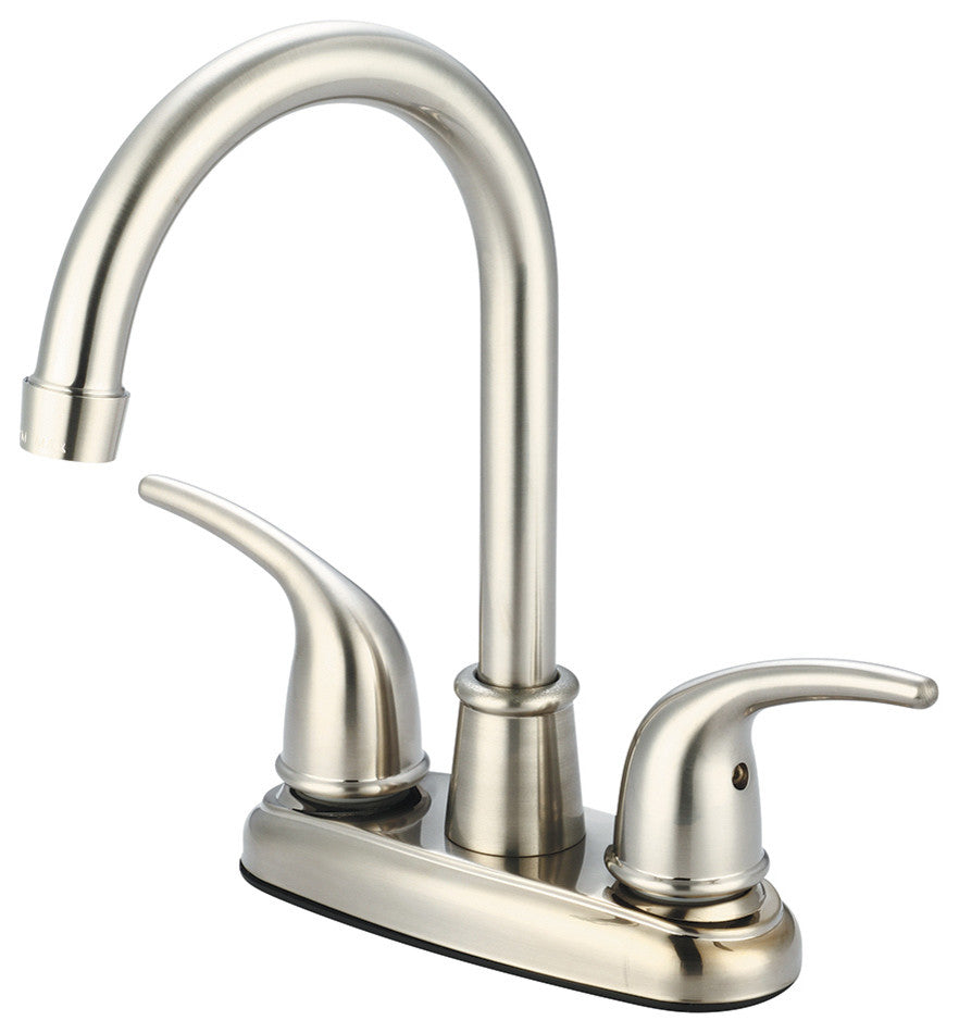 Two Handle Bar Faucet, PVD Brushed Nickel