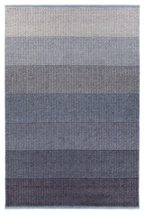 Bidan Contemporary Area Rug, Blue, 5'x7'6"