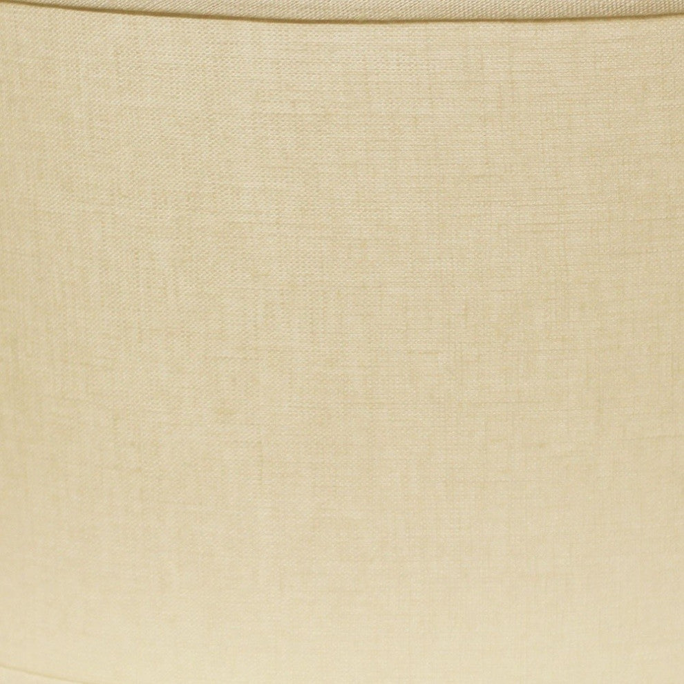 14" Parchment Biege Throwback Oval Linen Lampshade