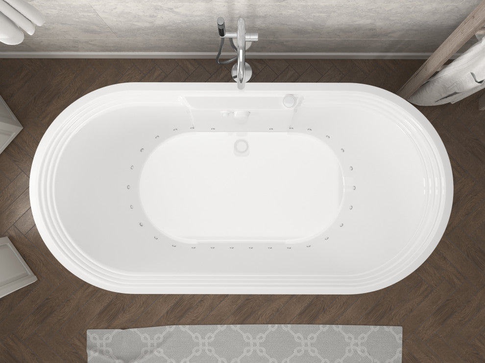 Atlantis Whirlpools Royale 34 x 67 Oval Freestanding Air Jetted Bathtub