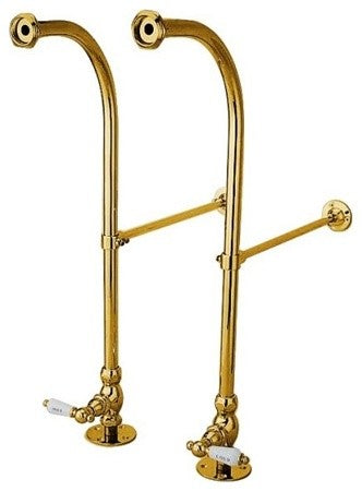 Kingston Brass Rigid Freestand Supplies With Stops, Polished Brass