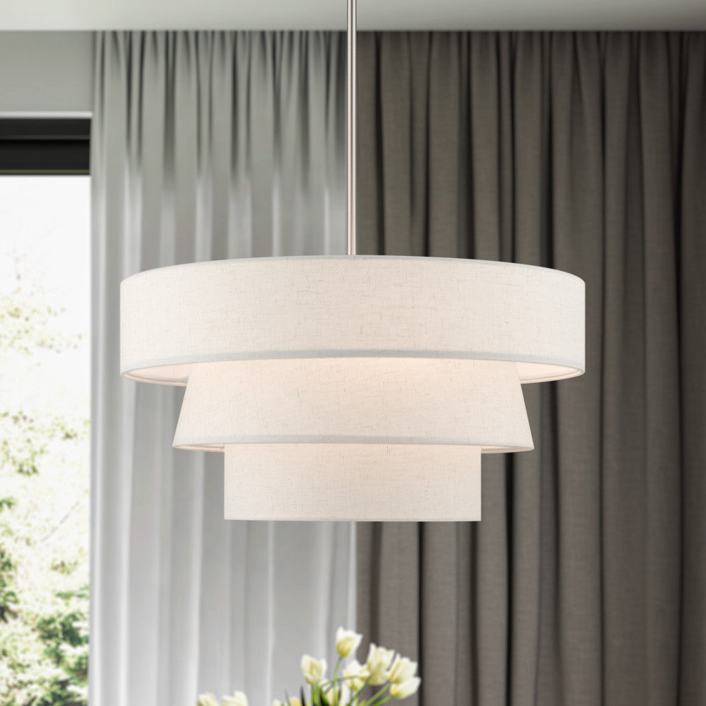 Chandler 4-Light Brushed Nickel Pendant Chandelier