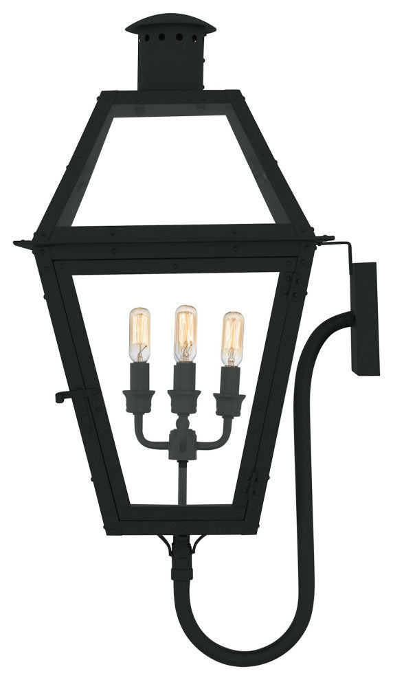 Quoizel RO8414 Rue De Royal 4 Light 30" Tall Outdoor Wall Sconce - Earth Black