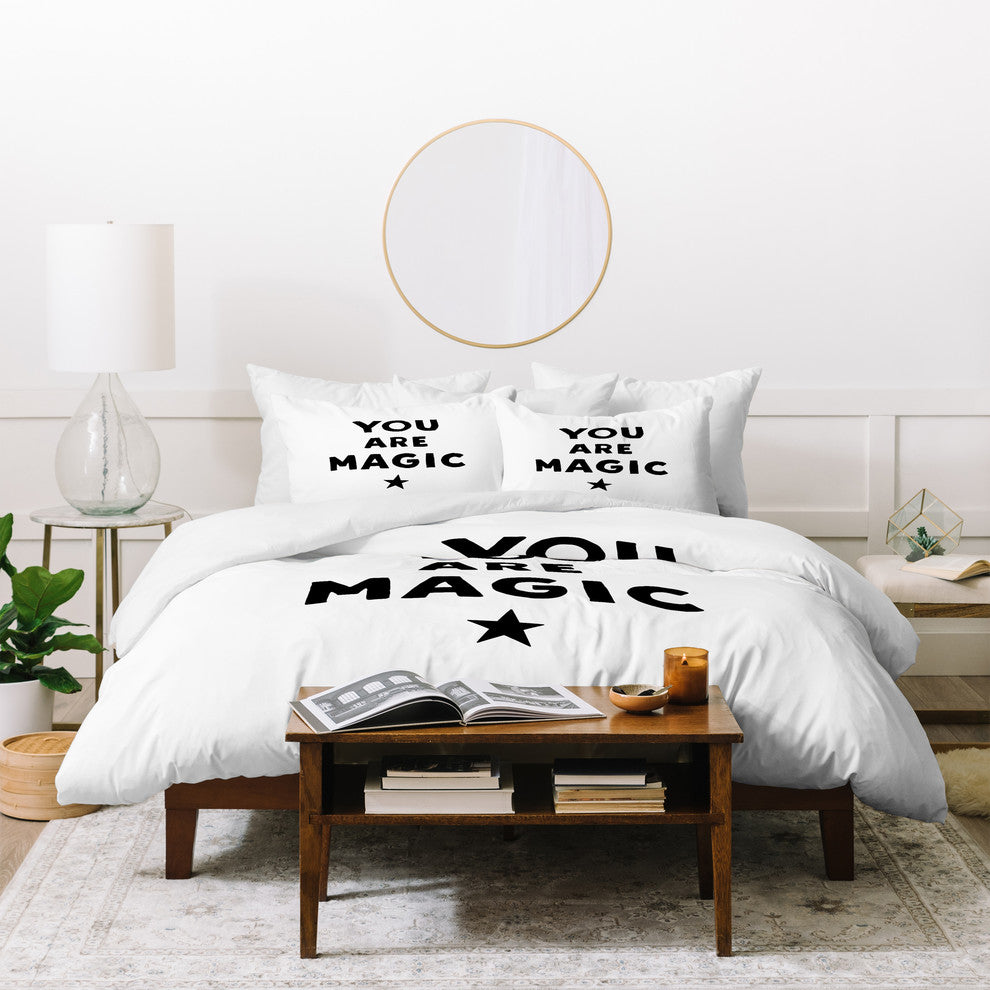 Little Arrow Design Co You Are Magic Monochrome Duvet Cover Set, King
