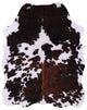 6' 7" X 5' 1" Tricolor Natural Cowhide Rug C1975