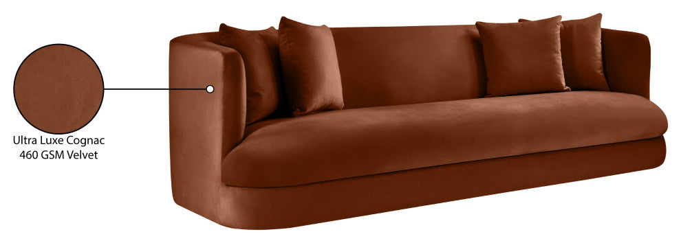 Alder Upholstered Chair, Cognac, Velvet, Sofa