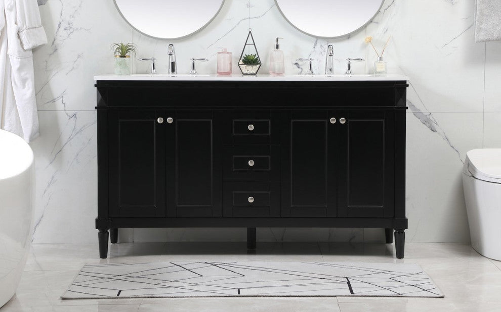 Home Living 21" Transitional Black-Light Bathroom Vanity