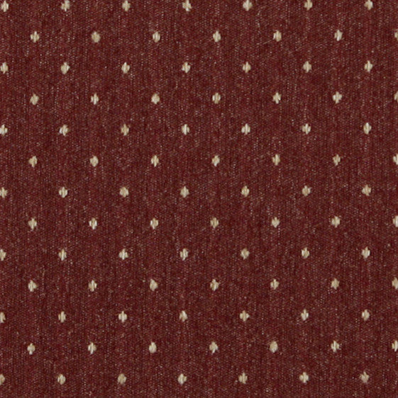 Rustic Red And Beige Dotted Country Tweed Upholstery Fabric By The Yard