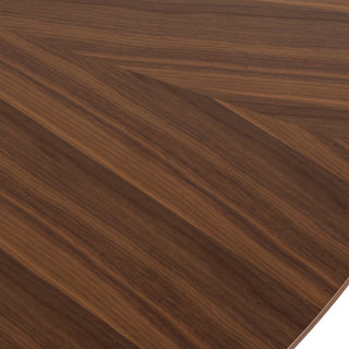 Modrest Weiss Mid-Century Modern Walnut Round Dining Table