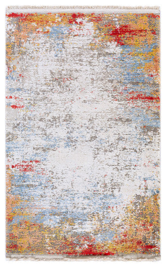 Surya Solar SOR-2303 12'x15' Rug, Burnt Orange/Yellow/Red/Blue/White/Taupe/Gray