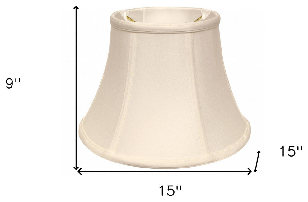 15" White Drum Monay Shantung Lampshade