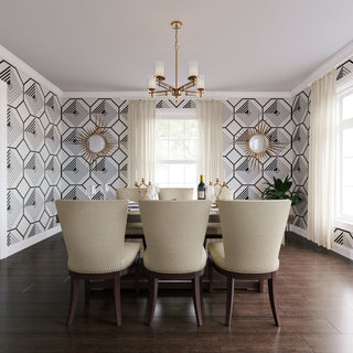 Huderson Collection 5-Light 26" Modern Gold Chandelier