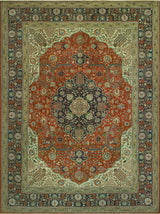 Super Vintage Distressed Colson Rust/Navy Rug, 11'5 x 15'10