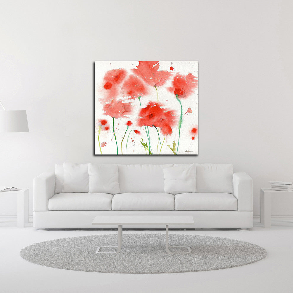 Poppy Reds by Sheila Golden, Print on Canvas, 20"x18"