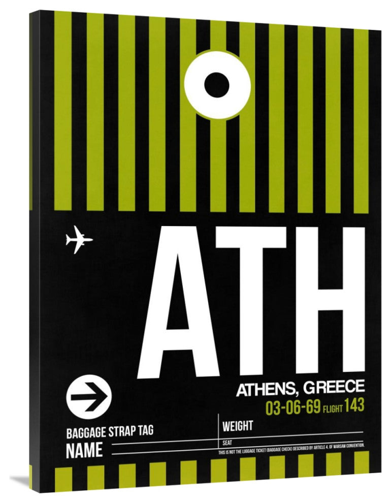 "ATH Athens Luggage Tag 2" Fine Art Print