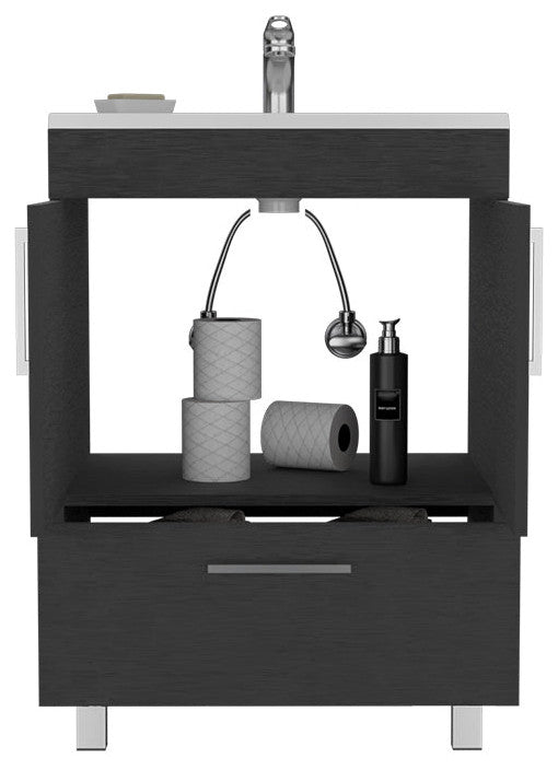 Single Bathroom Vanity Mayorca, Bathroom, Black