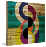 "Modular Future" Painting Print on White Wood