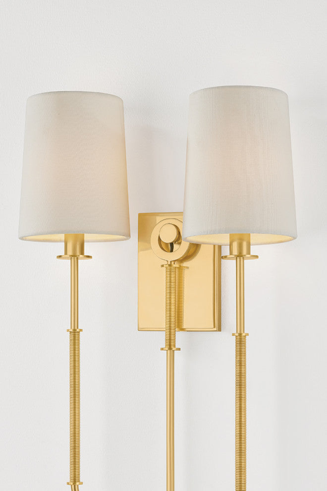 Hudson Valley Lighting Glenmont Wall Sconce, Aged Brass