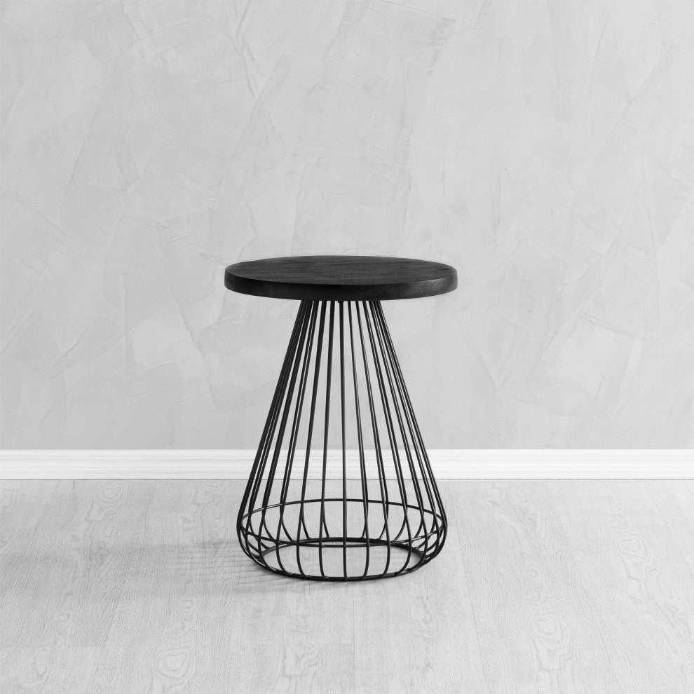 Melody Designer Cage Table, Black/Black
