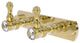 Carolina Crystal 2 Position Multi Hook, Unlacquered Brass