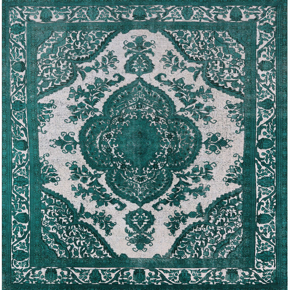 Ahgly Company Indoor Square Mid-Century Modern Area Rugs, 7' Square