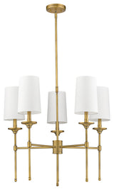 Z-Lite 3033-5 Emily 5 Light 28"W Chandelier - Brushed Nickel