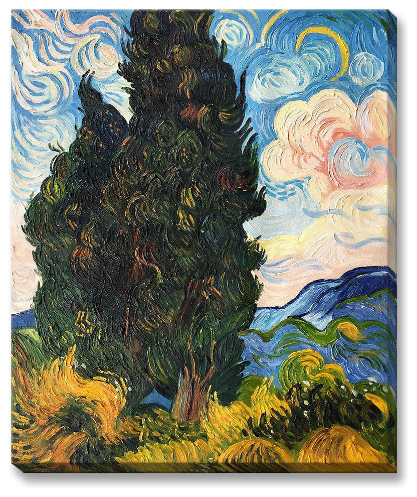 Two Cypresses