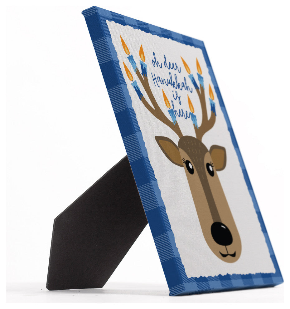 Hanukkah Deer 8"x10" Easelback Canvas
