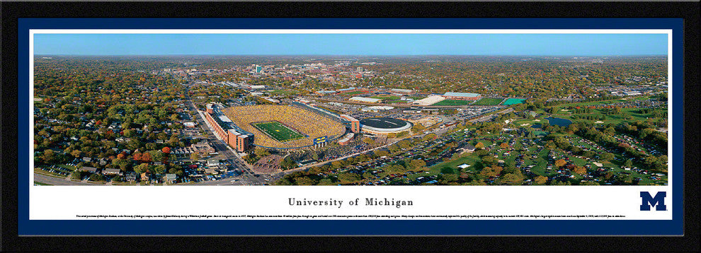 Michigan Wolverines Panoramic, Select Frame