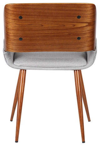 Carmela Dining Chair Walnut Finish and Gray Fabric