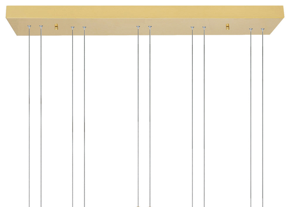 Hoops 5 Light LED Chandelier With Satin Gold Finish