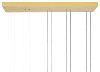 Hoops 5 Light LED Chandelier With Satin Gold Finish