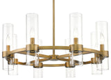 Z-Lite 4008-8 Datus 8 Light 32"W Taper Candle Chandelier - Rubbed Brass