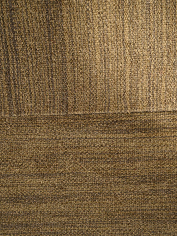 Hand Woven Flat Weave Kilim Wool Runner Area Rug Solid Olive D00111, Olive, [Square] 8'x8'