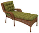 74"x19" Squarded Spun Polyester Tufted Chaise Lounge Cushion, Avocado