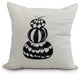 Pumpkin Stack Cream Halloween Print Decorative Throw Pillow, 18"