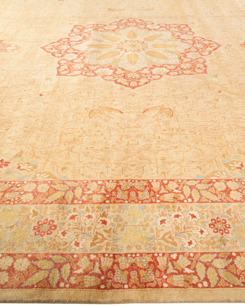 Mogul, One-of-a-Kind Hand-Knotted Area Rug Yellow, 12'2"x17'8"
