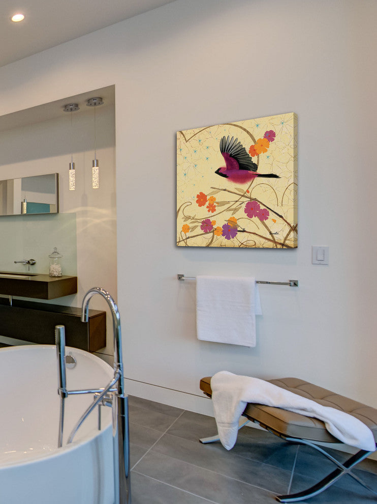 "Hooded Oriole II" Painting Print on Canvas by Evelia