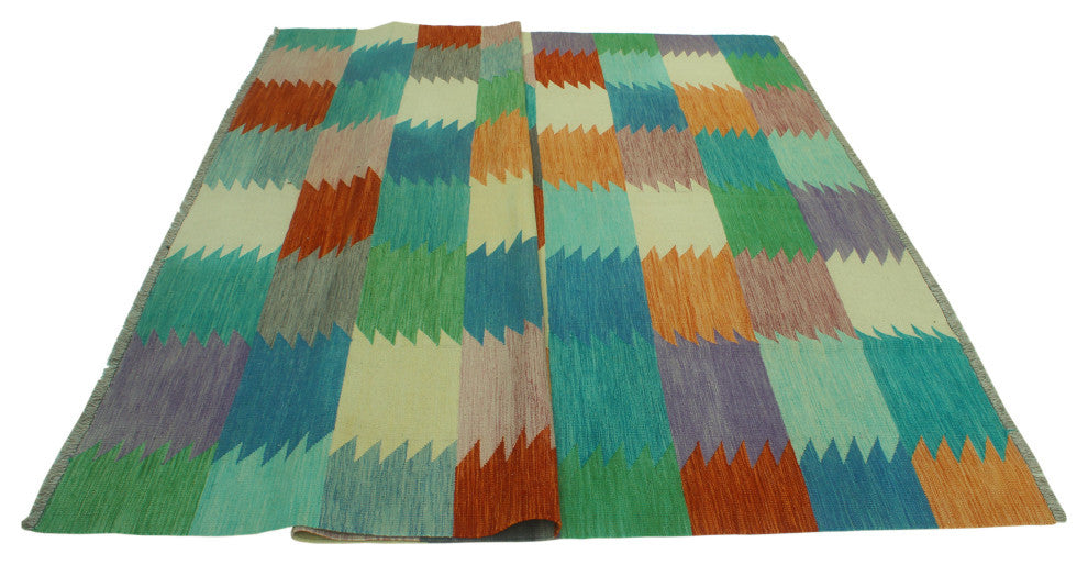 Winchester Kilim Hazrat Rust/Blue Rug, 8'2x9'9