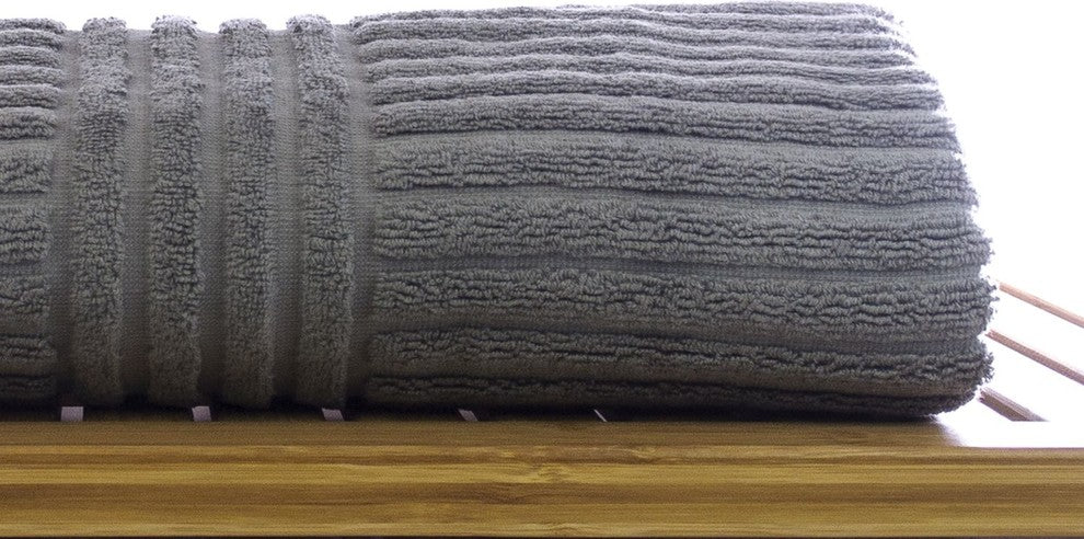 Bare Cotton Luxury Hotel and Spa Bath Towel, Set of 4, Gray