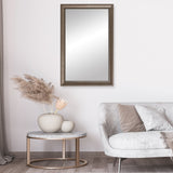 Ventura Framed Wall Mirror, Pewter, 20"x24"