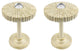 Urbanest Set of 2 Sunburst Medallion Drapery Holdback, Gilded French White