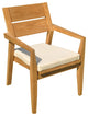 11-Piece Outdoor Teak Dining 122" X-Large Rectangle Table 10 Celo Stacking Chair