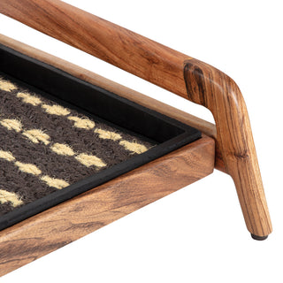 Single-Tier Natural Stand With 2-Pair Rubber Boot Tray Stevie and Paul